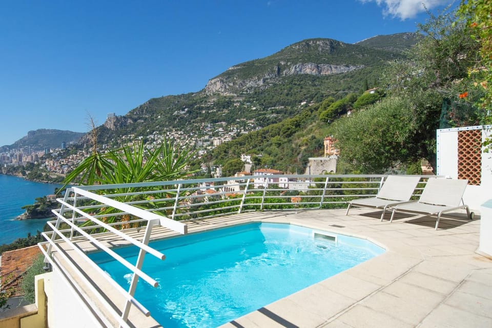 Nearby landmark, Day, Natural landscape, Mountain view, Pool view, Sea view, Swimming pool, sunbed
