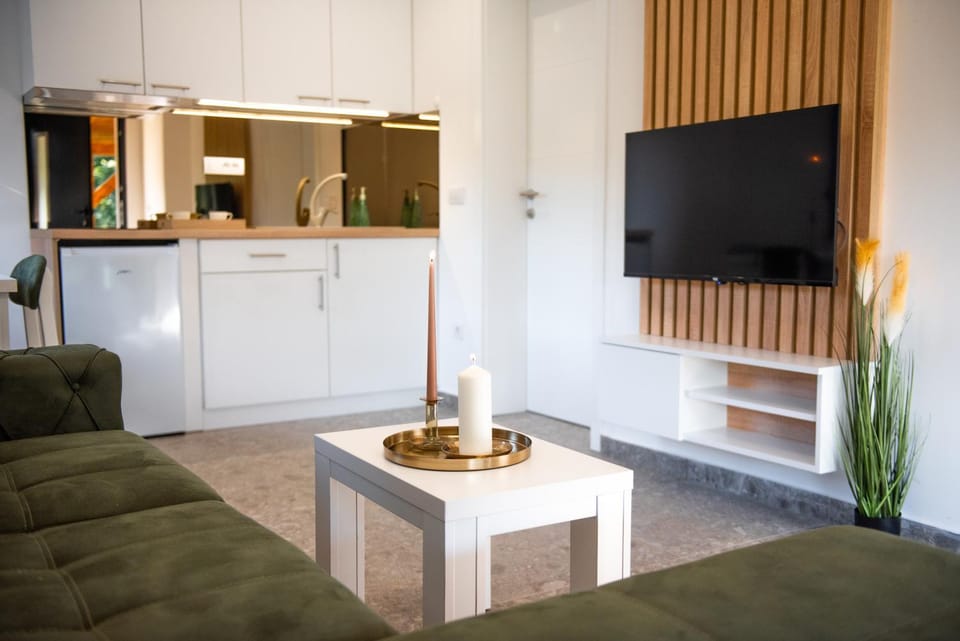 TV and multimedia, Kitchen or kitchenette, Living room, Seating area