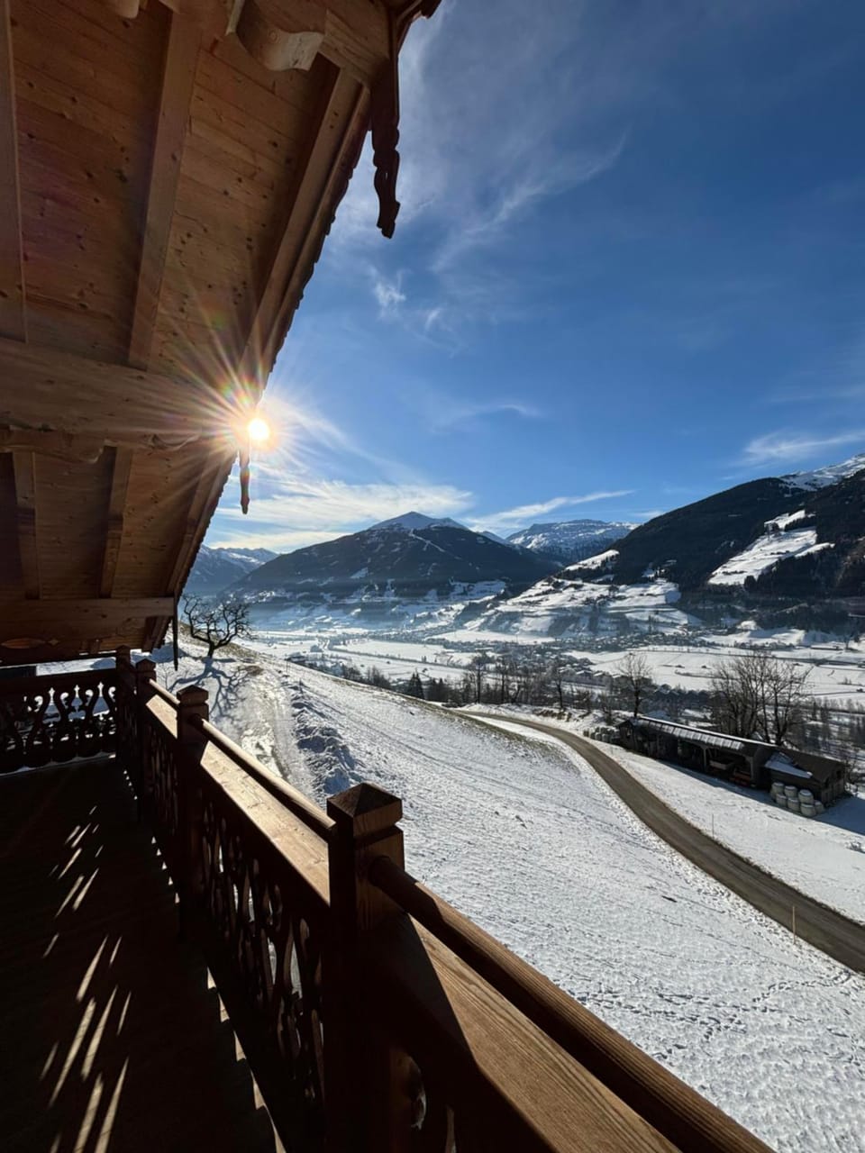 Natural landscape, Winter, Balcony/Terrace, Mountain view