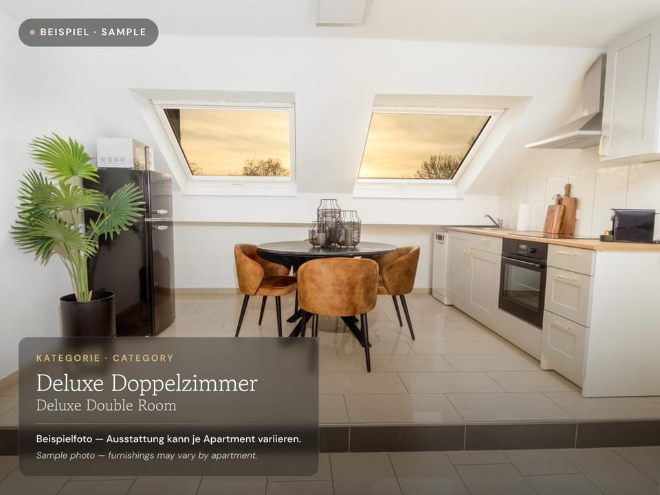 Kitchen or kitchenette, Dining area, Text overlay