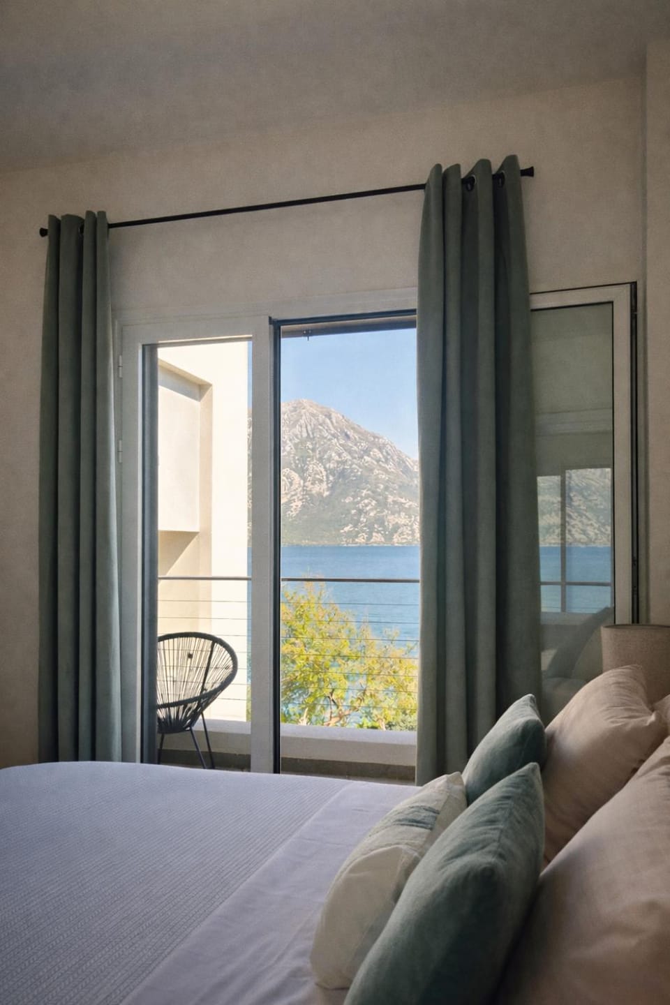 Bed, Natural landscape, Bedroom, Mountain view, Sea view
