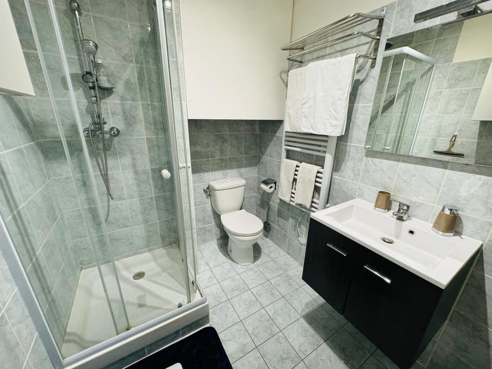 Shower, Toilet, Bathroom, towels