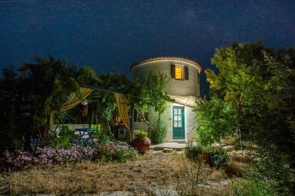 Property building, Night, Garden view