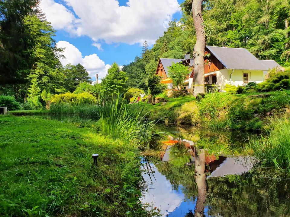 Property building, Natural landscape, Garden, View (from property/room), Garden view, Lake view, River view