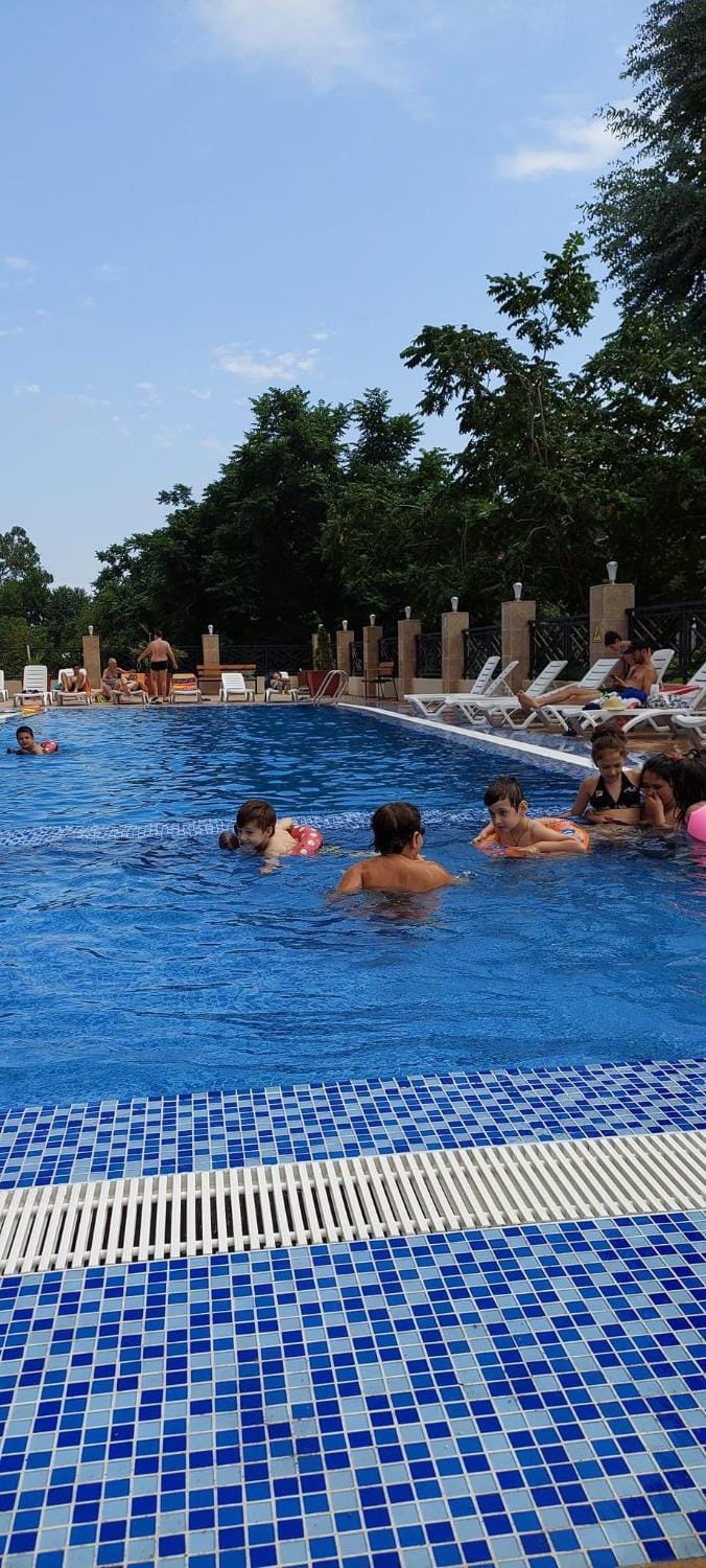 People, Pool view, group of guests