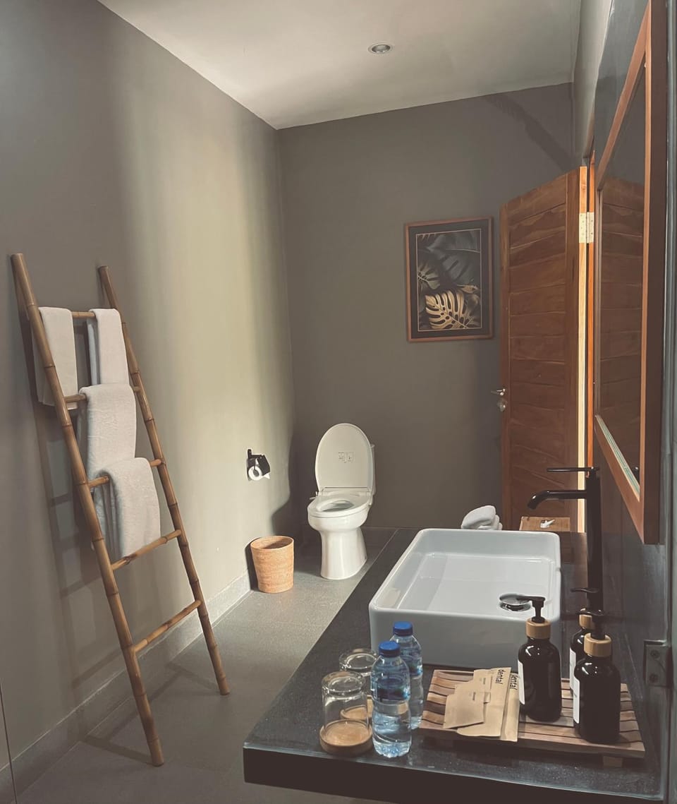 Bathroom, towels