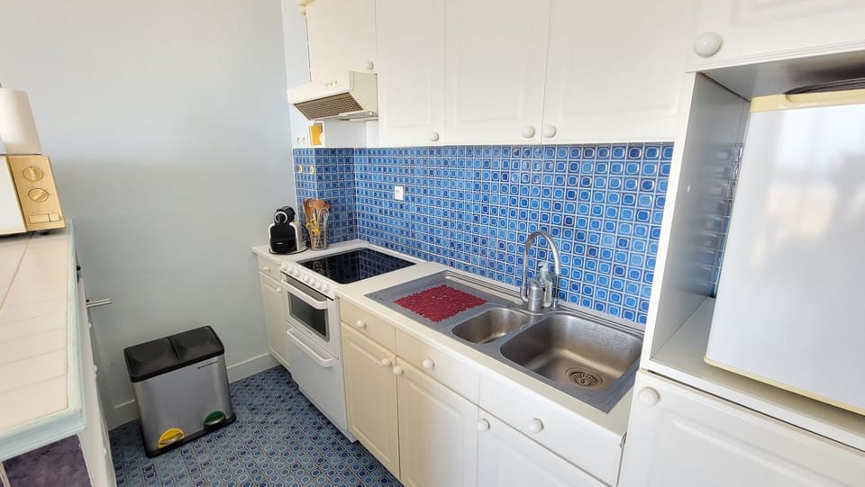 Kitchen or kitchenette, dishwasher, oven, stove