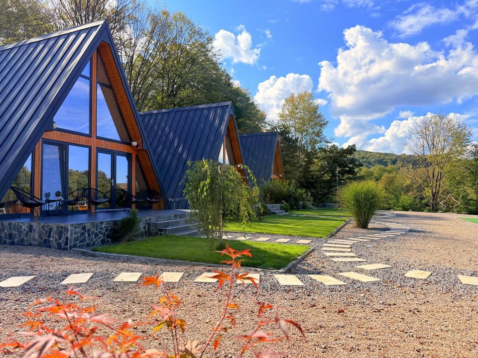 A-frame Marisa Vadu Crisului House in Romania