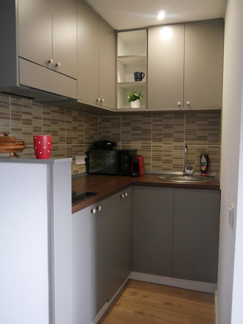 Coffee/tea facilities, Kitchen or kitchenette, stove, toaster