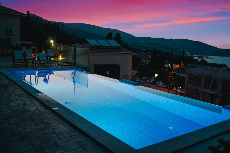 Swimming pool, Sunset