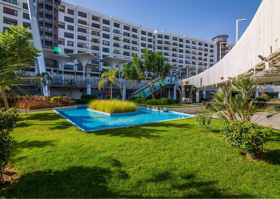 Property building, Spring, Natural landscape, Garden, Garden view, Pool view, Swimming pool
