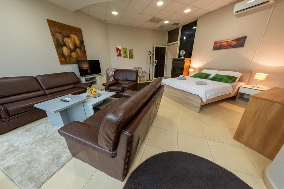 Bed, TV and multimedia, Seating area, Bedroom, air conditioner