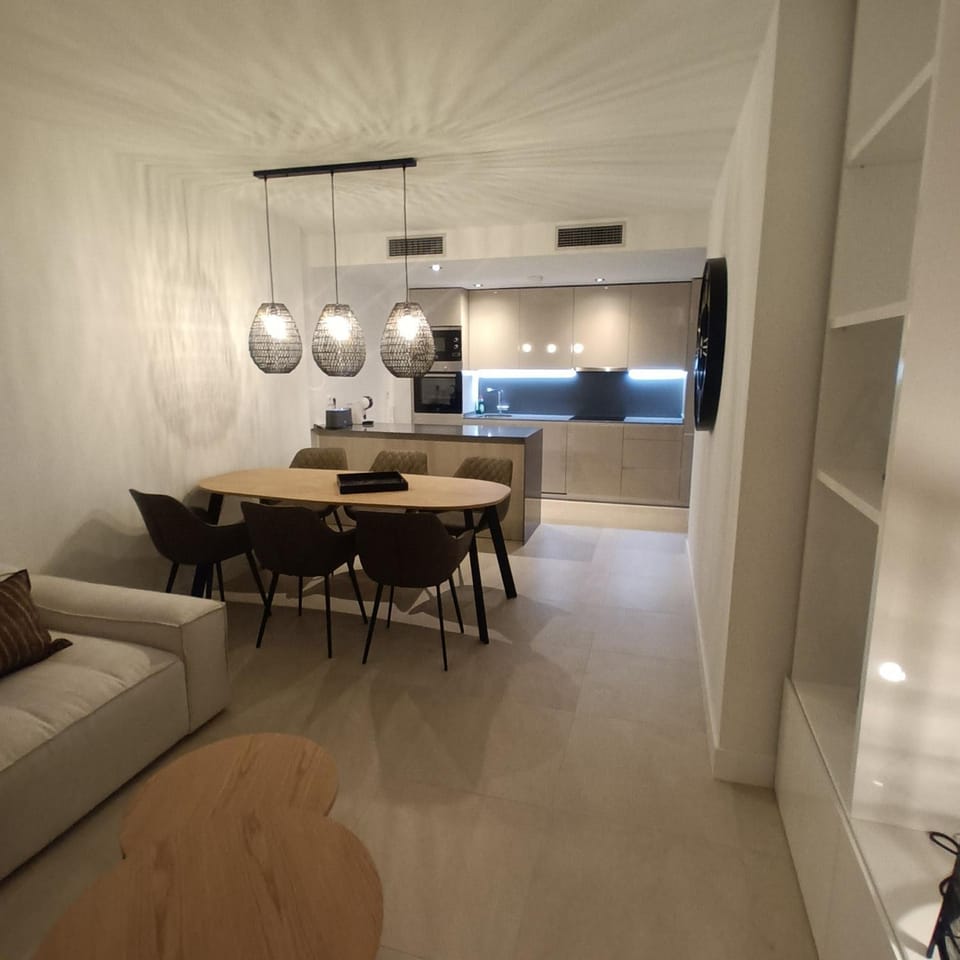Kitchen or kitchenette, Living room, Dining area