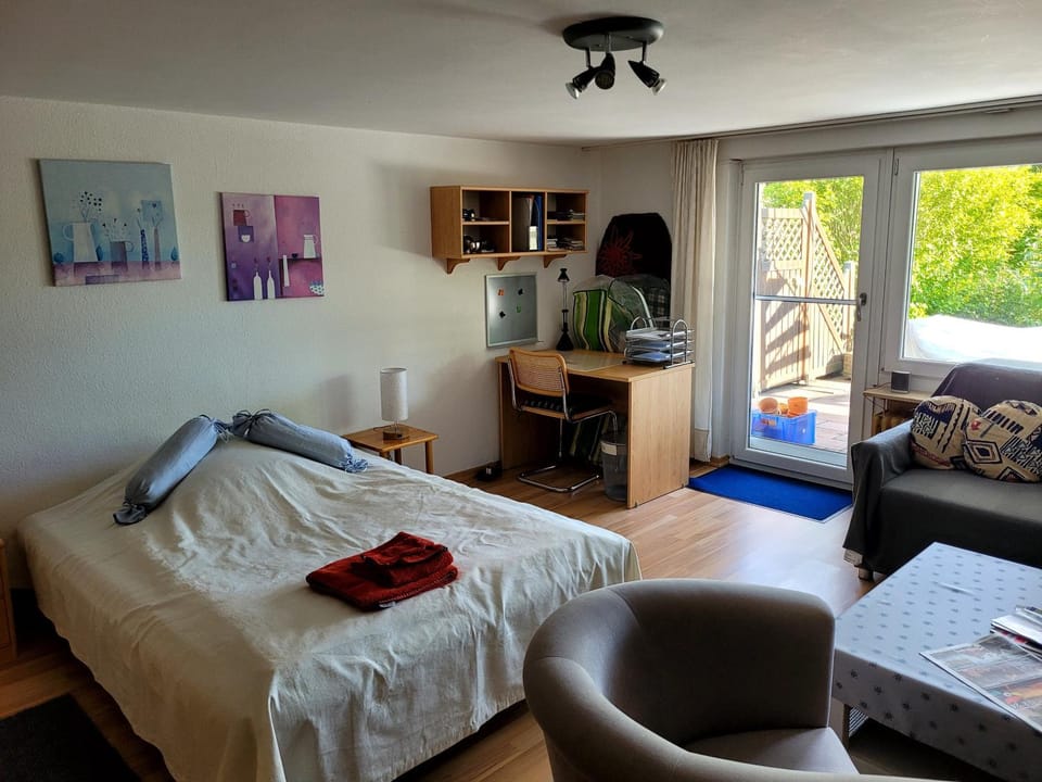 Property building, Living room, Bedroom