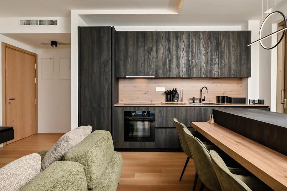 Kitchen or kitchenette, Living room, Dining area