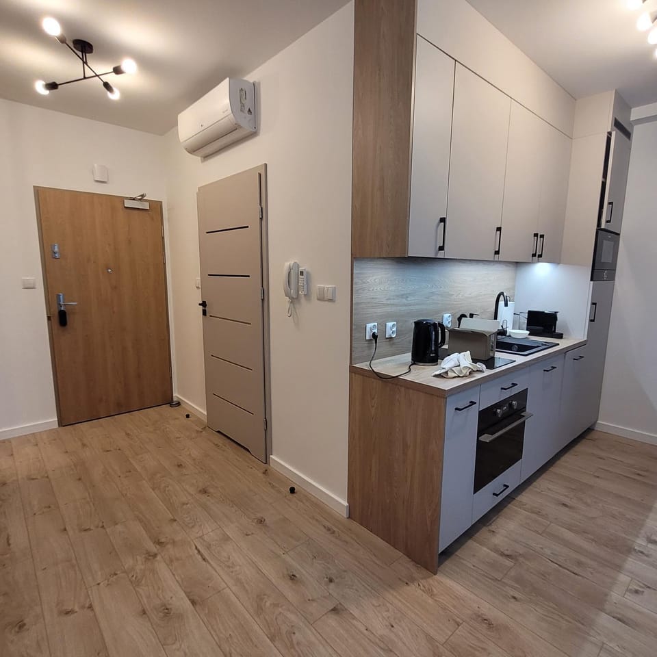 Kitchen or kitchenette, oven, stove