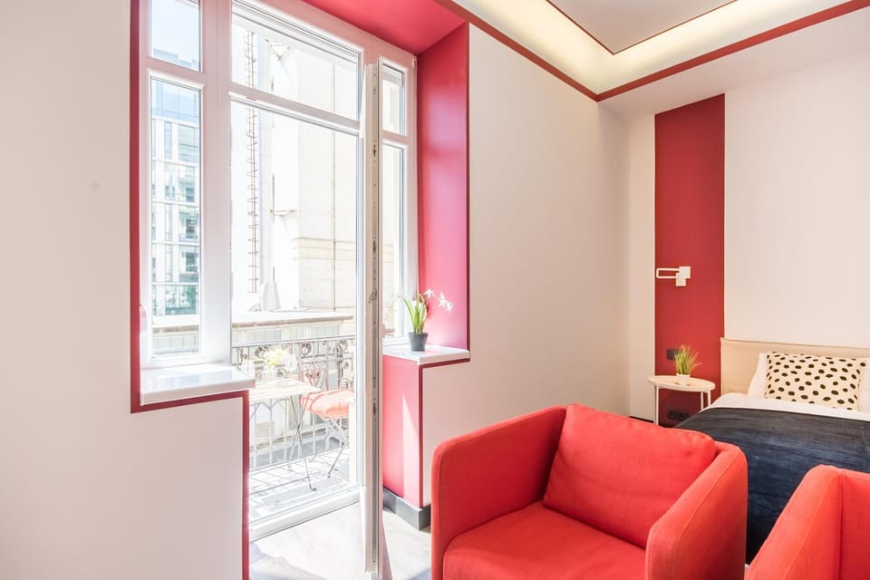 Bed, Day, Seating area