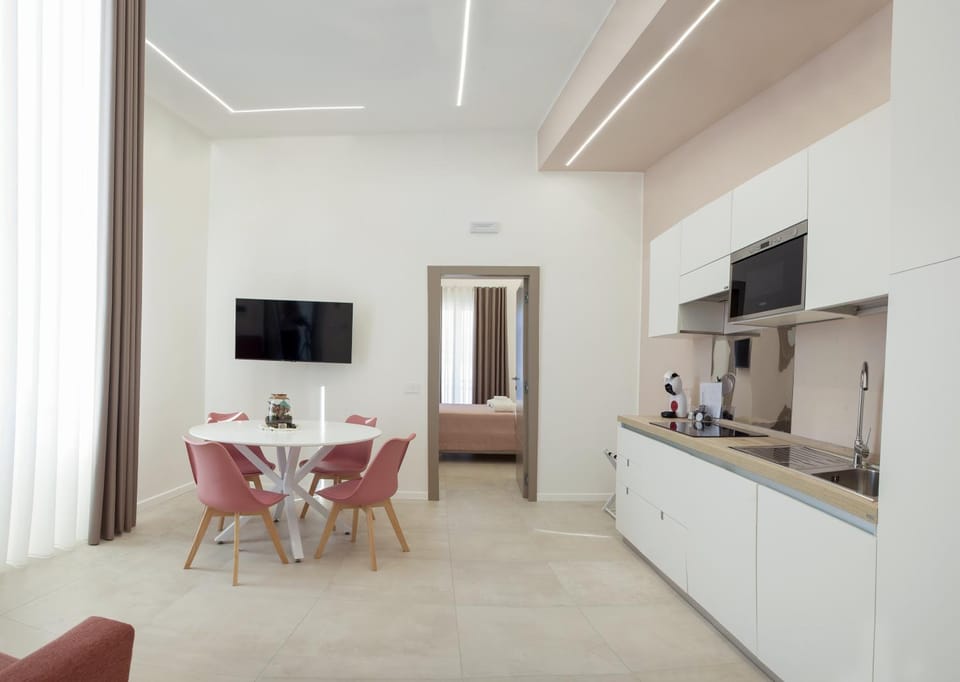 Living room, kitchen