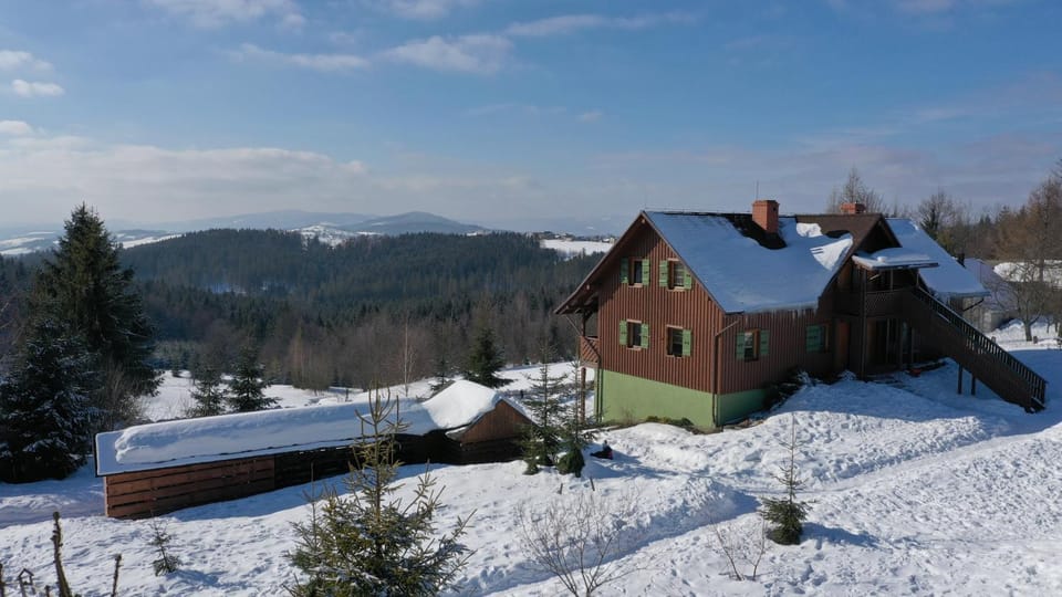 Property building, Winter, Mountain view