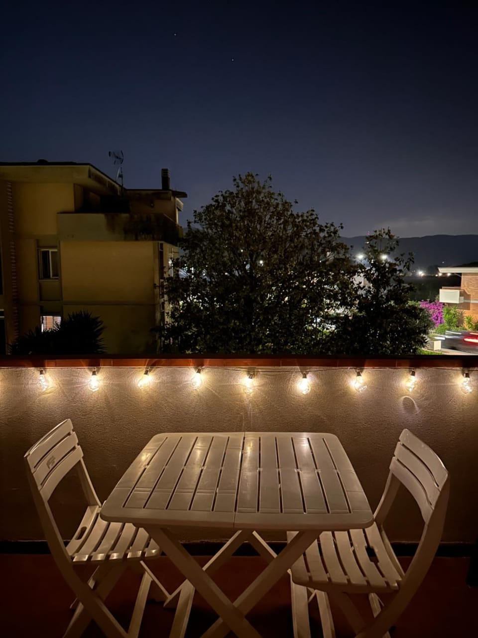 Property building, Night, View (from property/room), Balcony/Terrace