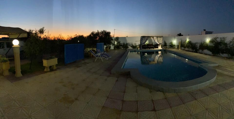 Pool view, Swimming pool, Sunset