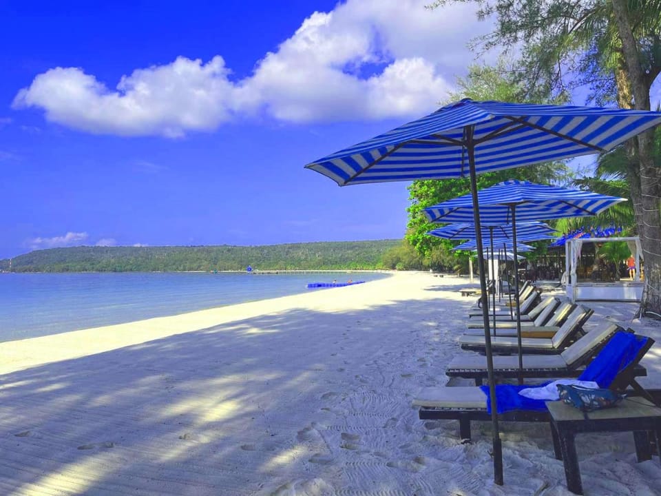 Beach, Sea view, sunbed