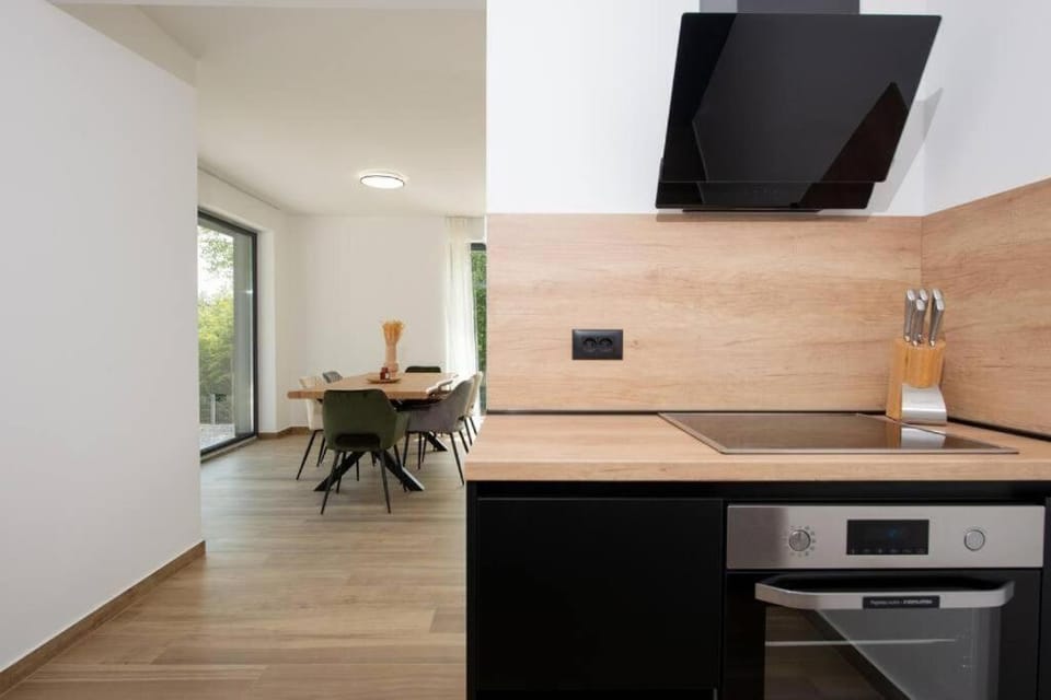 Kitchen or kitchenette, Dining area, oven, stove