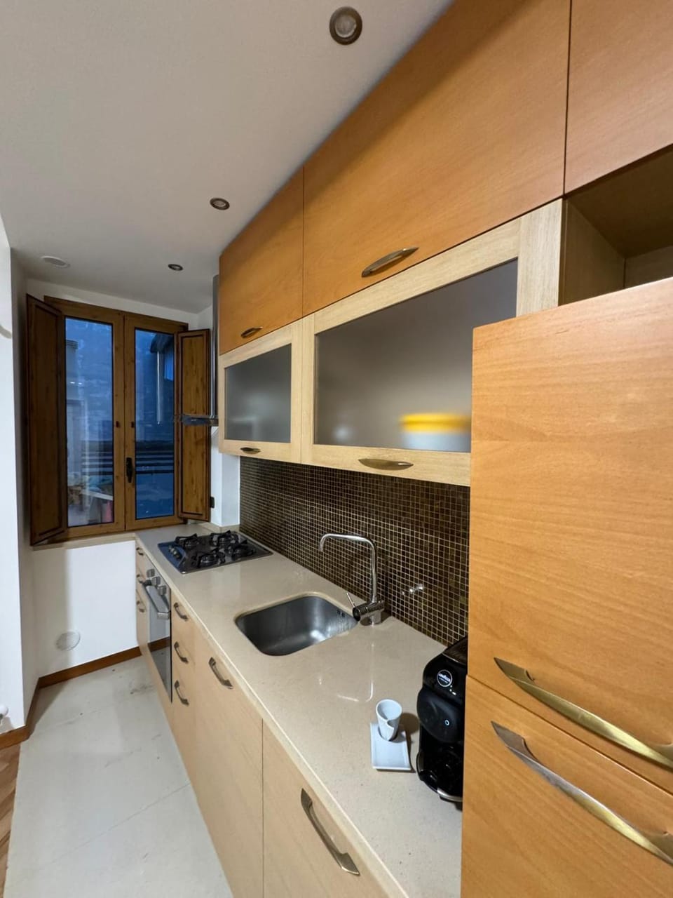 Kitchen or kitchenette, dishwasher