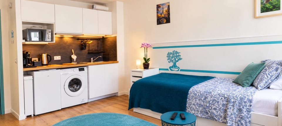 Kitchen or kitchenette, stove, kitchen