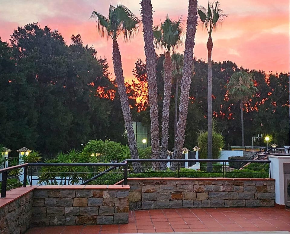 Natural landscape, Garden view, Sunset