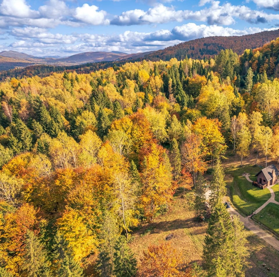 Natural landscape, Bird's eye view, Mountain view