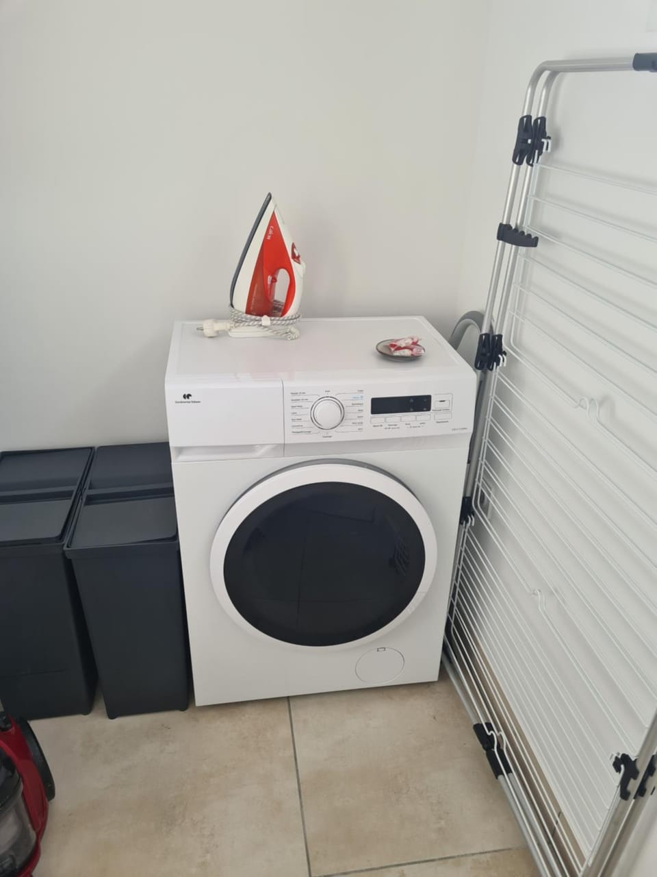 flat iron, washing machine
