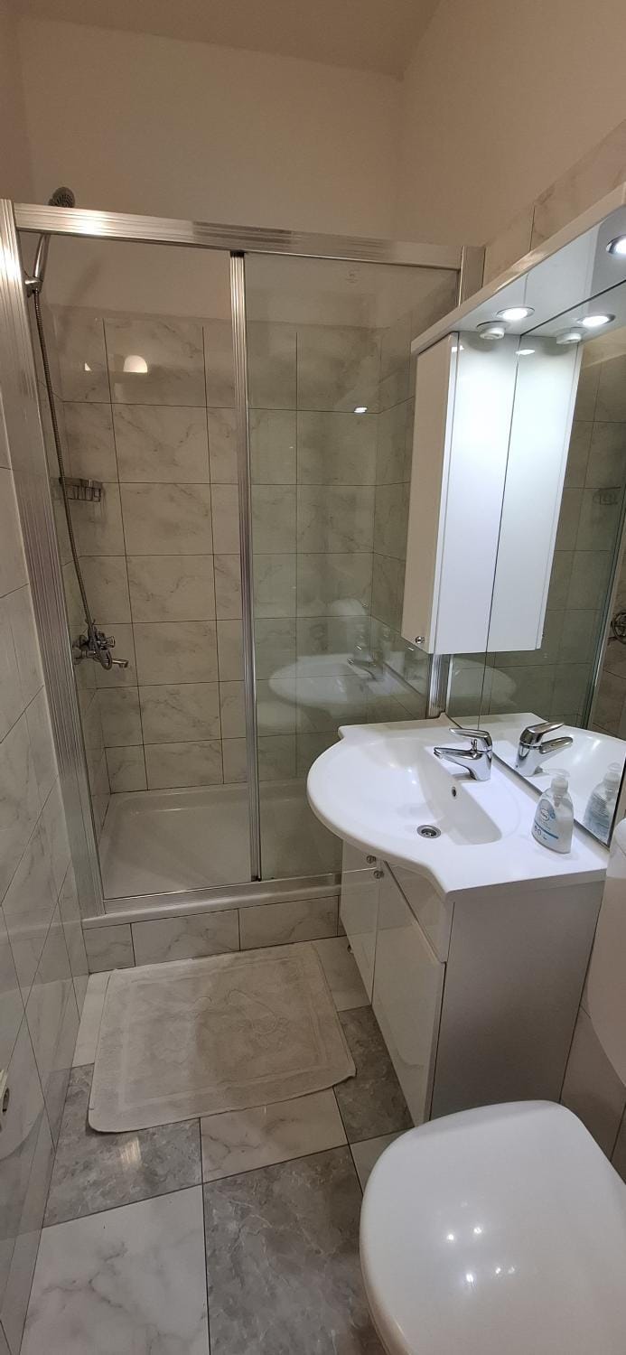 Shower, Toilet, Bathroom, towels