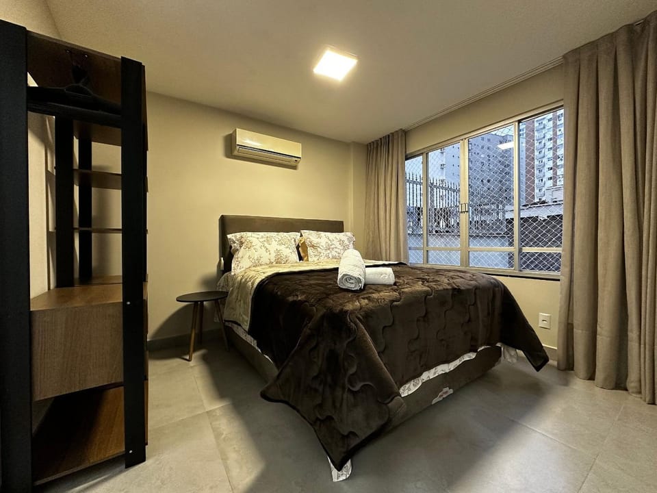 Bed, Photo of the whole room, Bedroom, towels, air conditioner