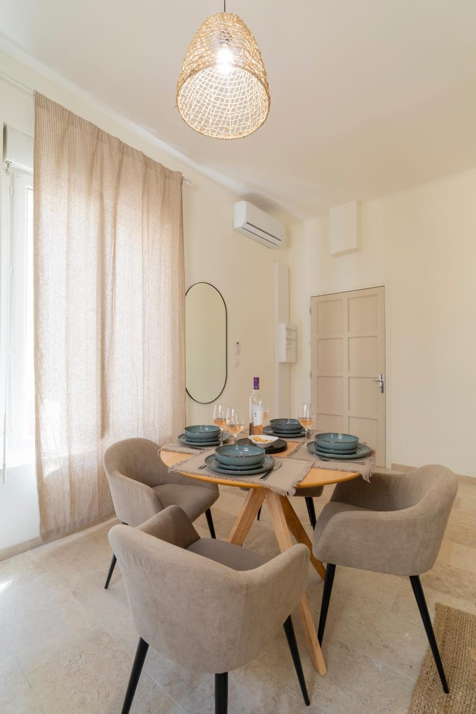 Dining area, air conditioner