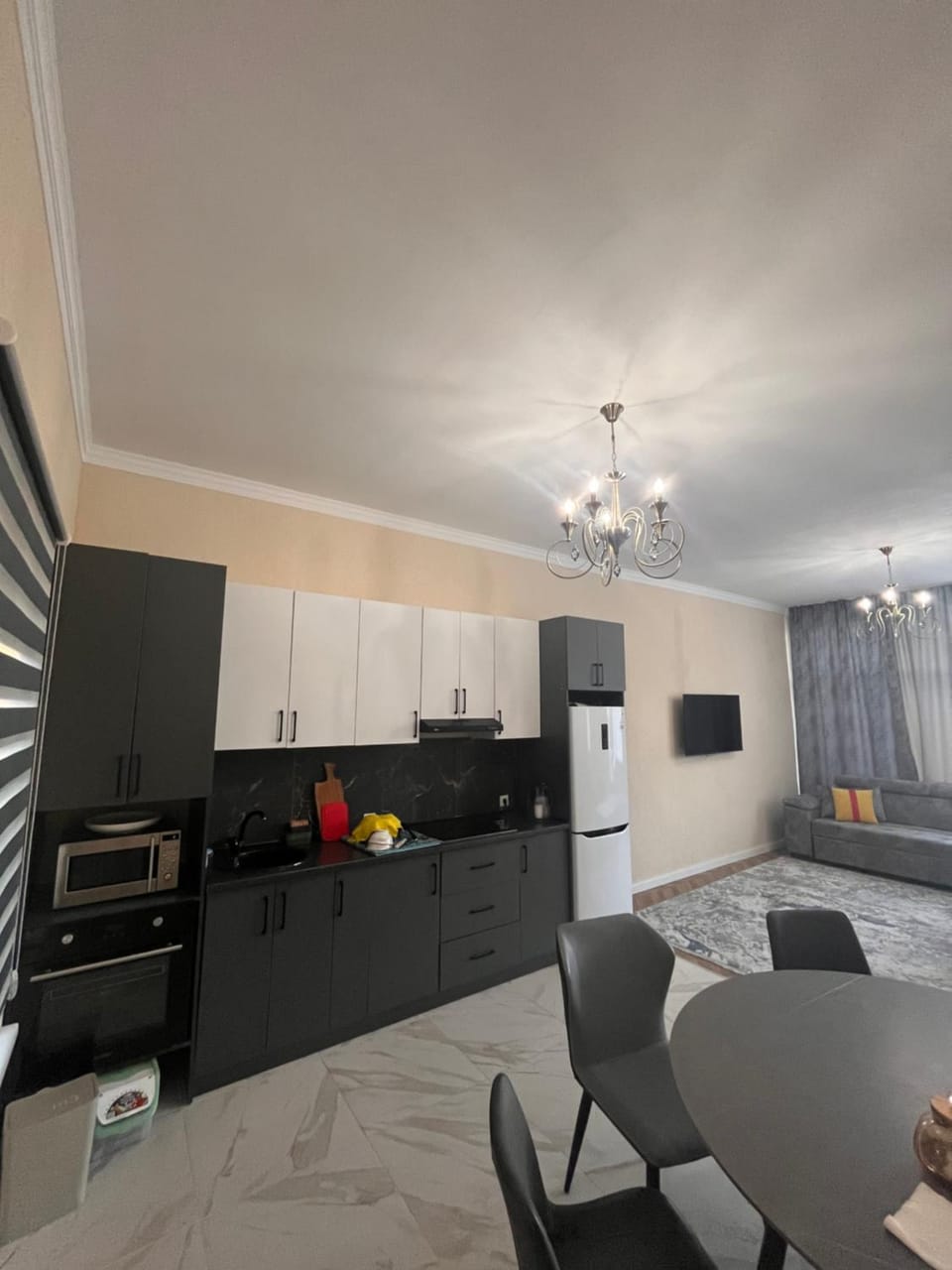 Dining area, oven, stove, kitchen