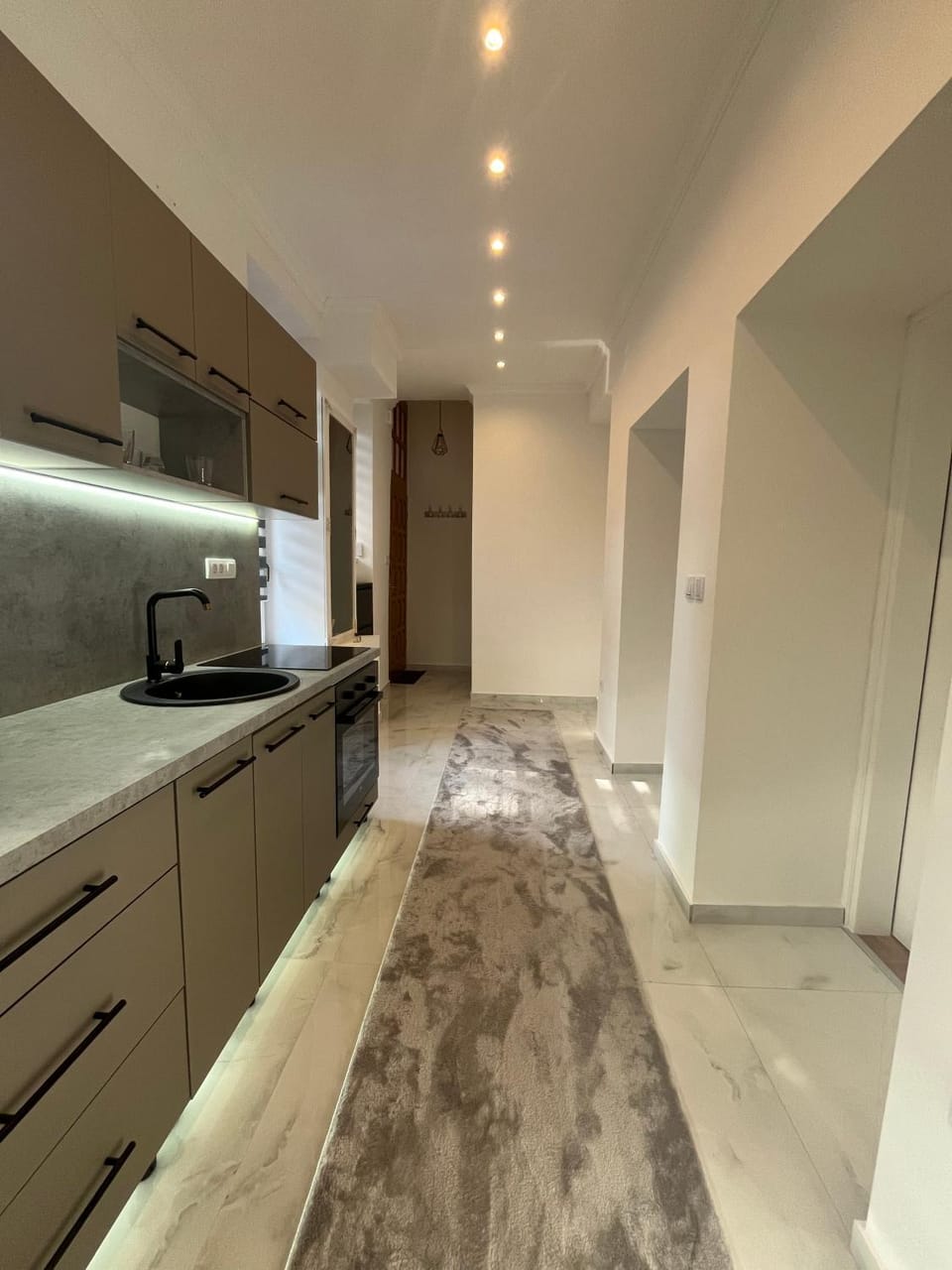 Kitchen or kitchenette, minibar, stove