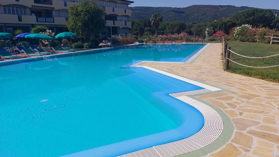 Spring, Day, Natural landscape, Pool view, Swimming pool, sunbed