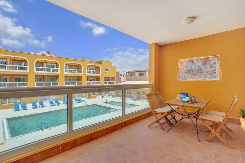 Property building, View (from property/room), Balcony/Terrace, Pool view, Swimming pool