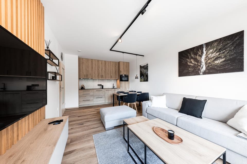 TV and multimedia, Kitchen or kitchenette, Living room, Seating area, Dining area, oven, stove