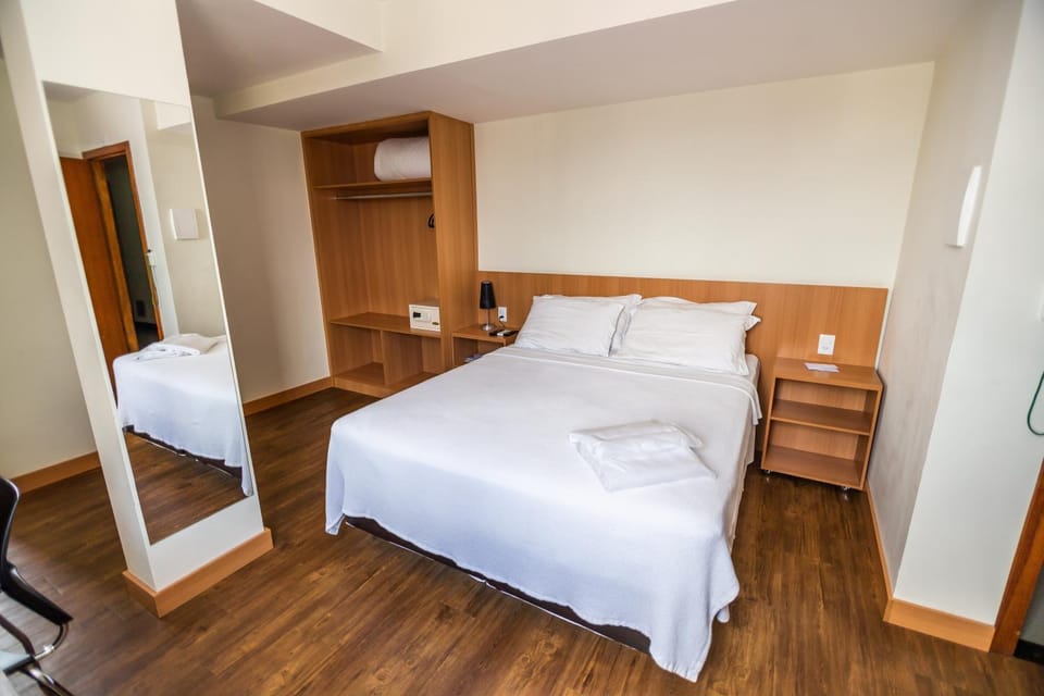 Bed, Photo of the whole room, Bedroom, towels, wardrobe, air conditioner