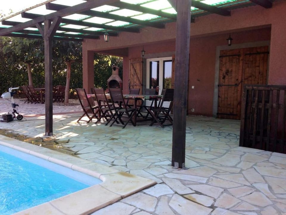 Property building, Living room, Swimming pool