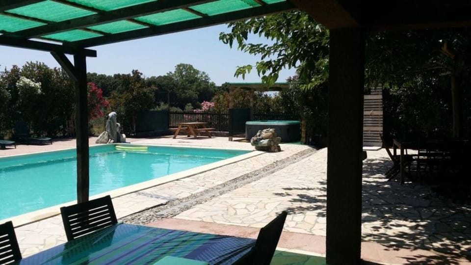 Property building, Living room, Swimming pool