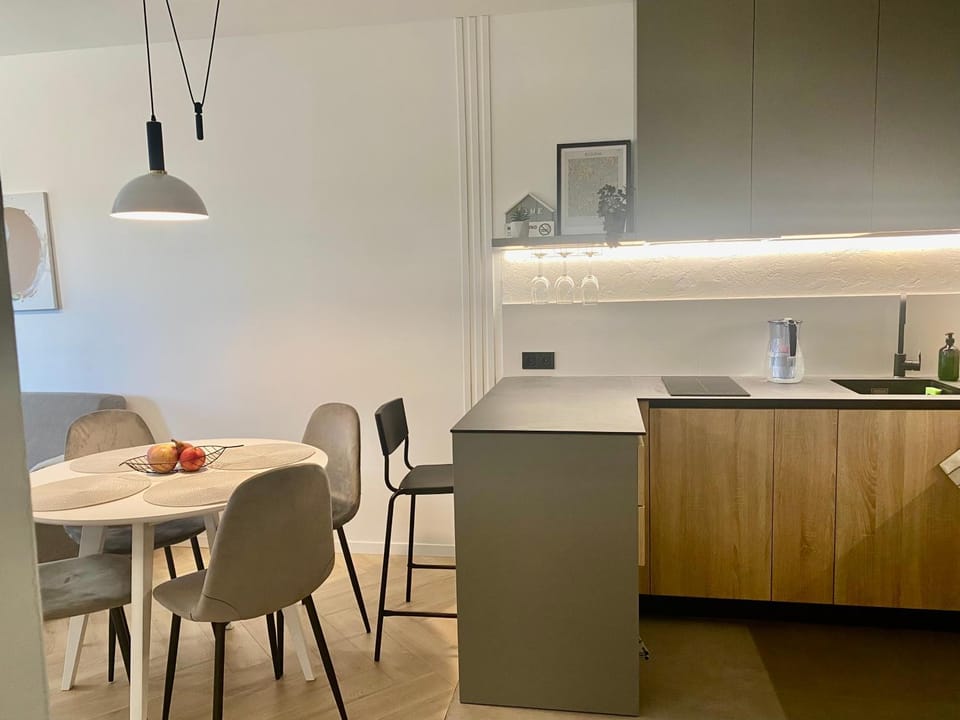 Kitchen or kitchenette, minibar