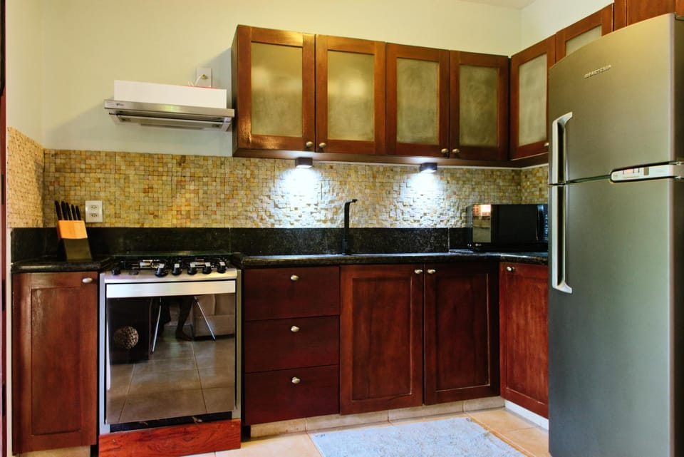 Kitchen or kitchenette, oven, stove