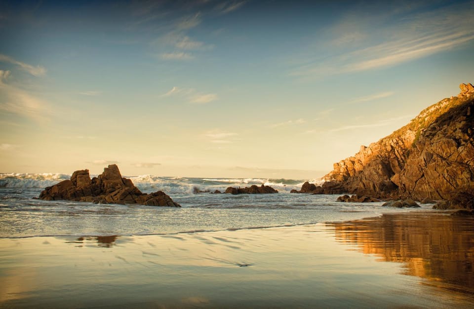 Beach, Sea view, Sunset