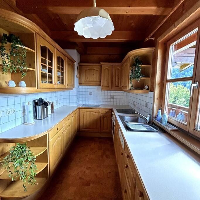 Kitchen or kitchenette, dishwasher, stove