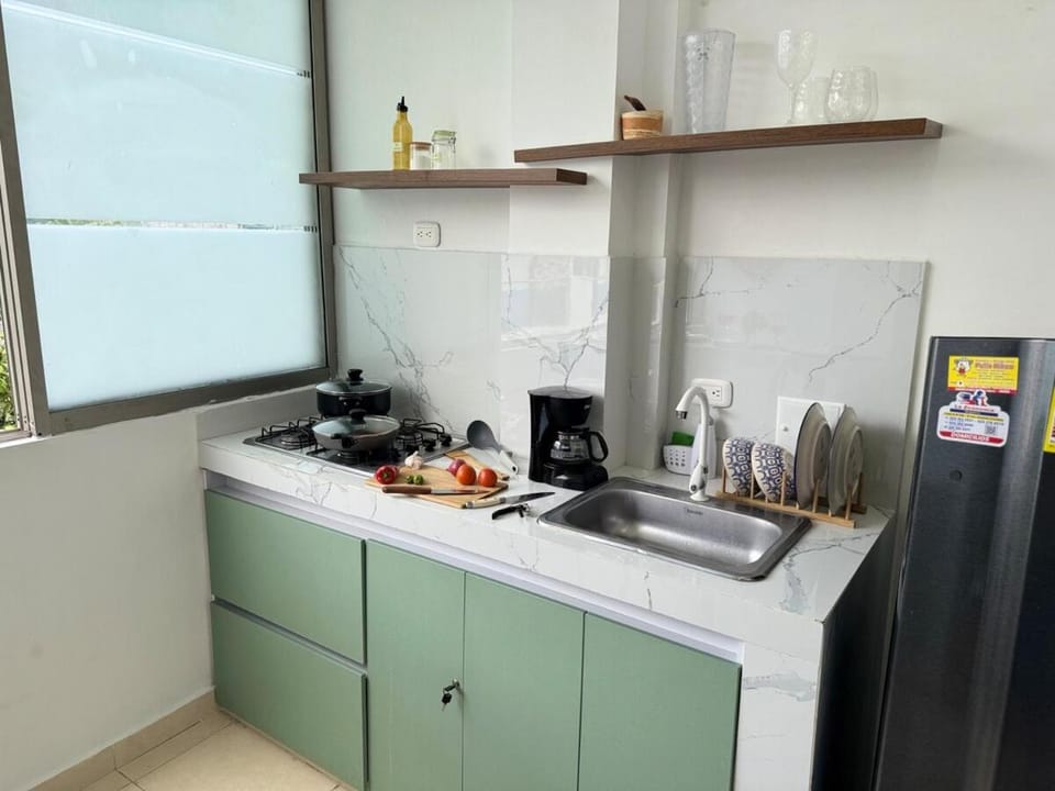 Coffee/tea facilities, Kitchen or kitchenette, minibar, stove
