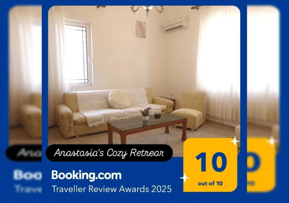 Living room, Seating area, Text overlay, Certificate/Award, air conditioner
