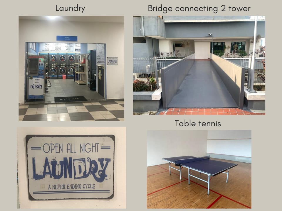 Table tennis, laundry